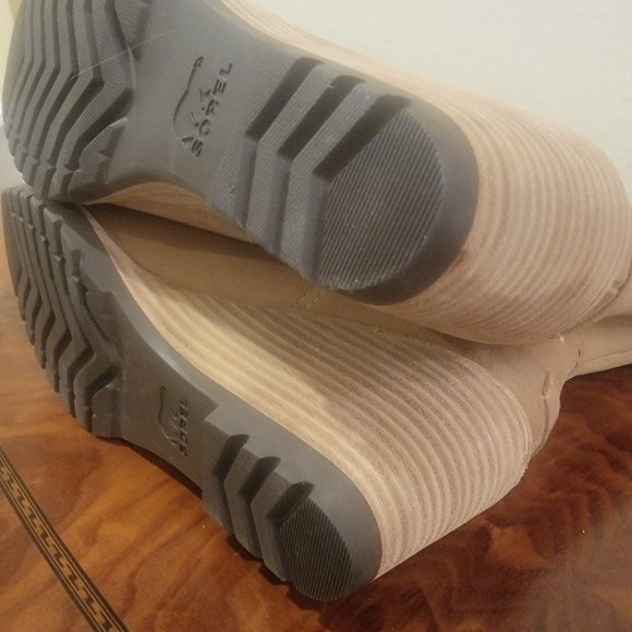 Sorel After Hours Beach Tan Suede Wedge Boot 8 1/2 NWOT/No Box - Picture 9 of 11